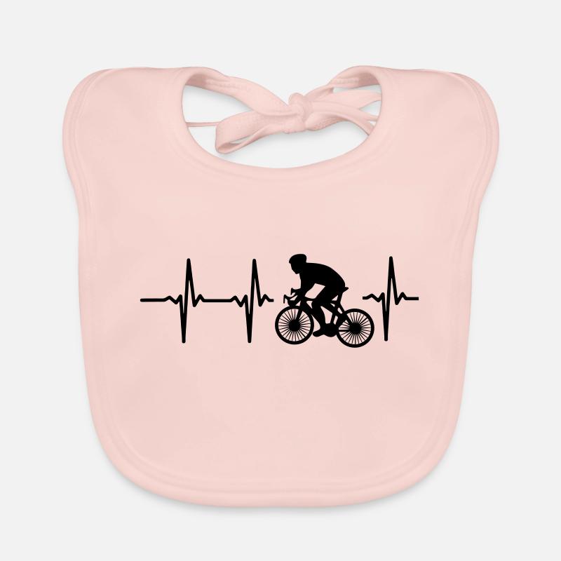 MON CŒUR BAT POUR LE CYCLISME ! Bavoir bio Bébé
