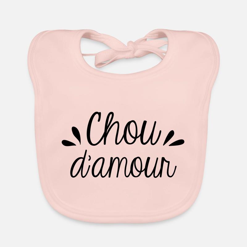 Chou d'amour - Bavoir bio Bébé - rose