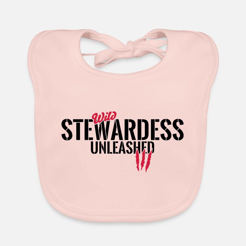 Wild stewardess unleashed Organic Baby Bibs