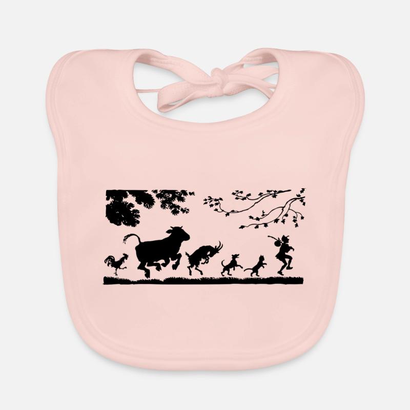chicken16 - Bavoir bio Bébé - rose