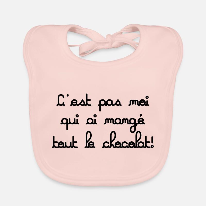 c'est pas moi qui est mangé tout le chocolat Bavoir bio Bébé