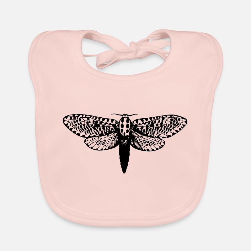 Moth drawing Organic Baby Bibs