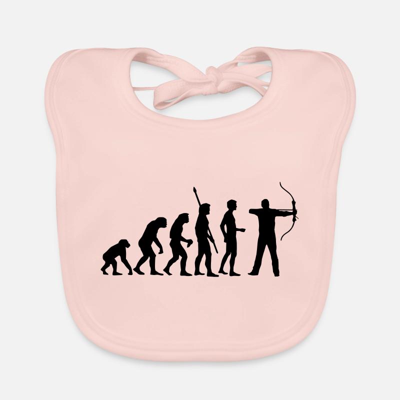 evolution_bogenschiessen Baby Bio-Lätzchen