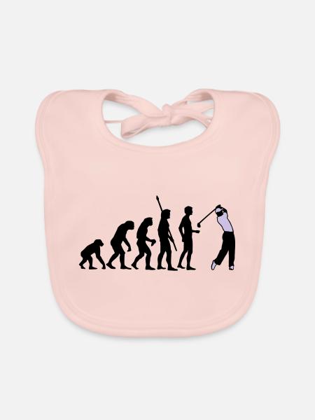 evolution_golf_b_2c - Baby Bio-Lätzchen - Rose - Vorne