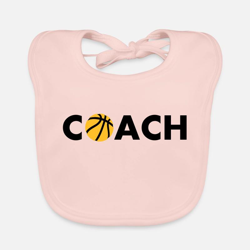 basketball coach Organic Baby Bibs