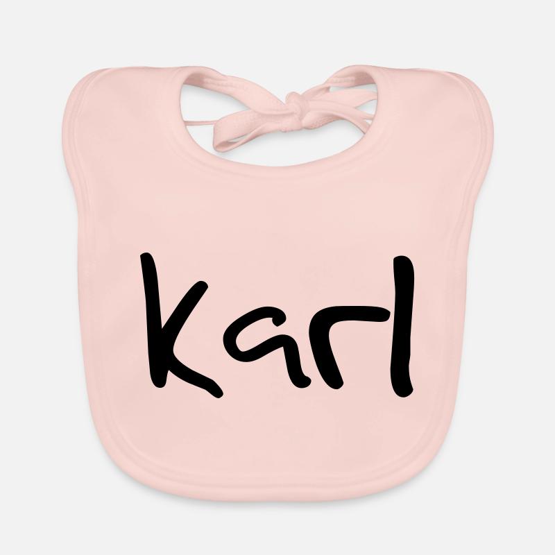 karl - Bavoir bio Bébé - rose