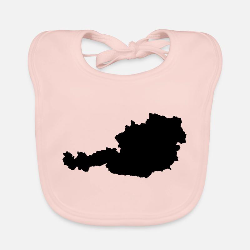 Austria Map Organic Baby Bibs