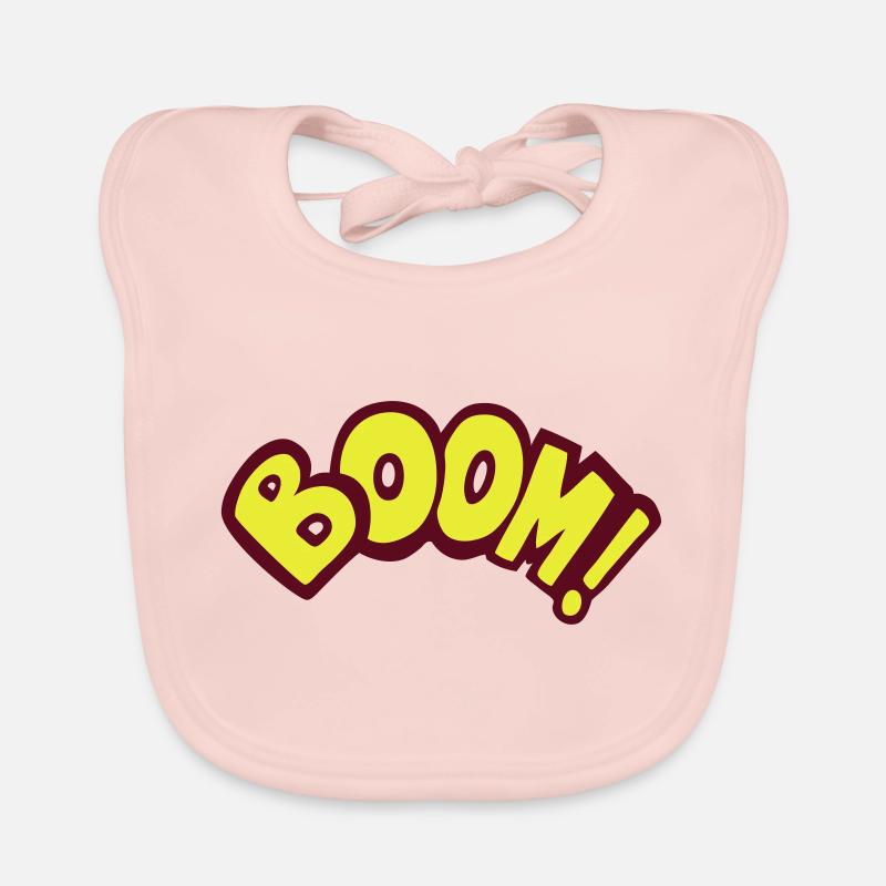 boom geek gamer fun quote gaming comics - Bavoir bio Bébé - rose