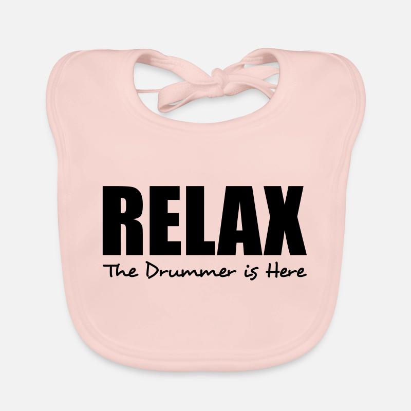 relax the drummer is here Bavoir bio Bébé