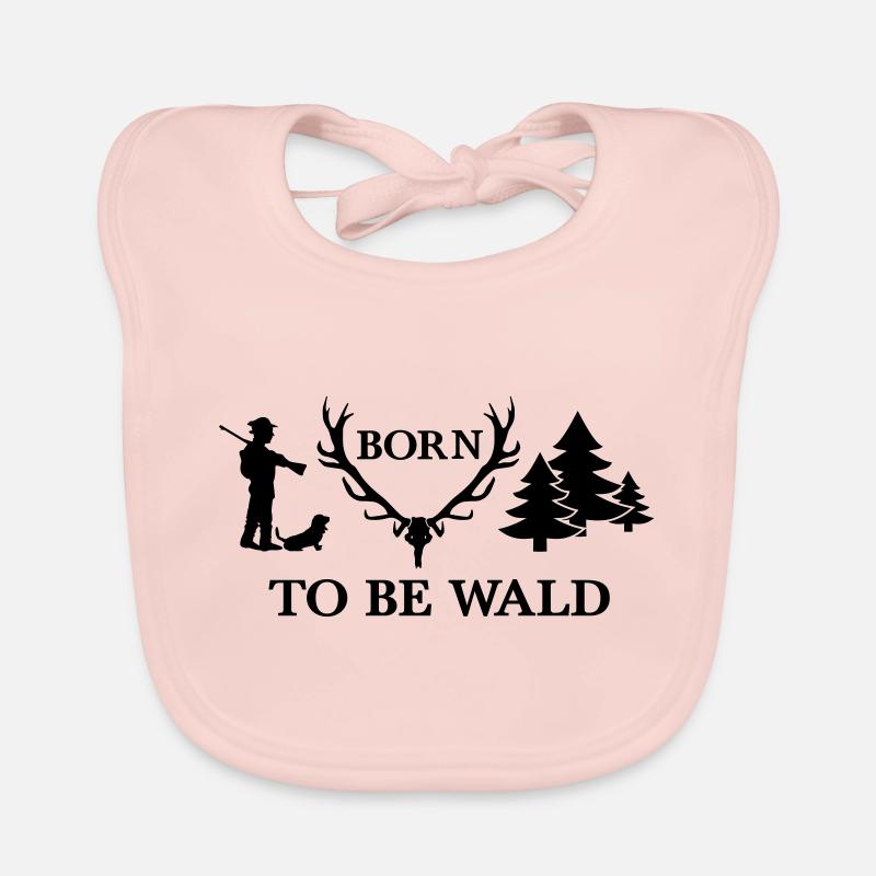Born To Be Wald Jäger Arbeitsshirt Freizeitshirt Baby Bio-Lätzchen