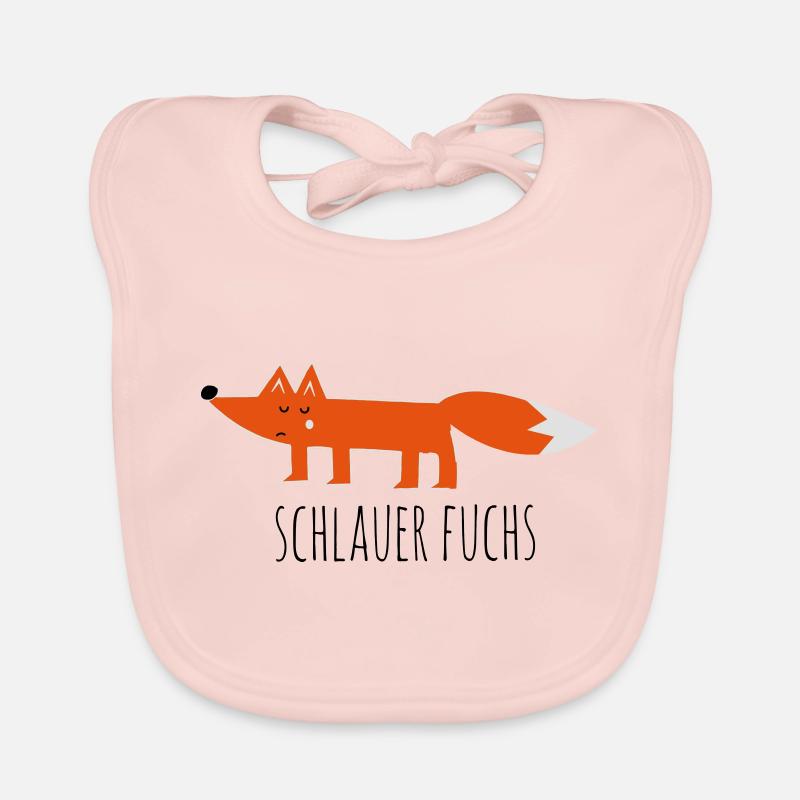 schlauer fuchs cunning fox comic lustige sprüche - Baby Bio-Lätzchen - Rose