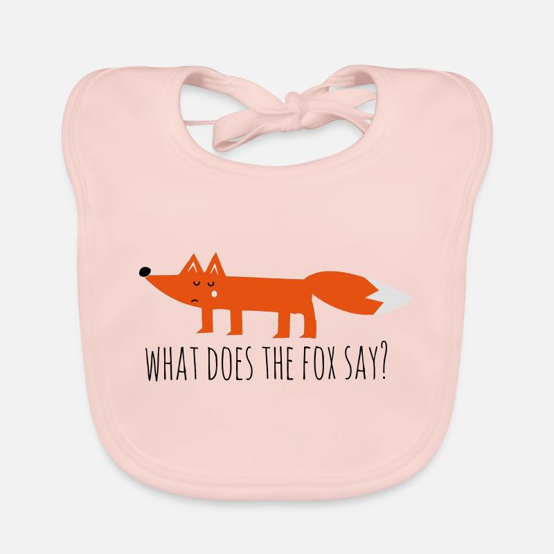 fuchs fox what does the fox say lustige sprüche - Baby Bio-Lätzchen - Rose
