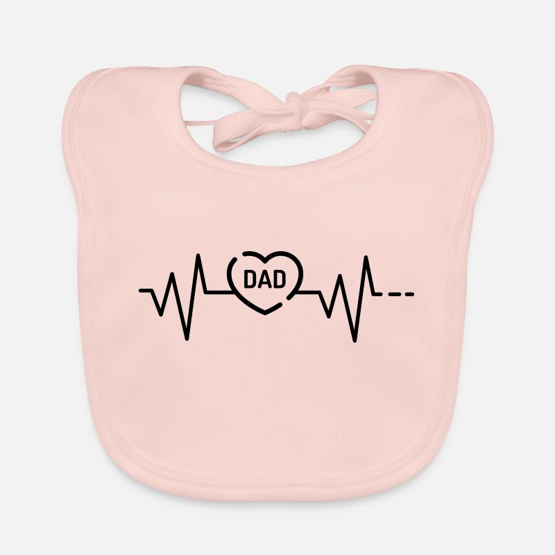 Herzschlag Dad, Vatertag, Vater, Papa, Papi, Daddy Baby Bio-Lätzchen