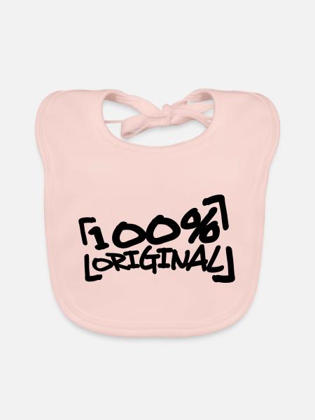 Cartoon Comic 100% Original - Organic Baby Bibs - rose - Front