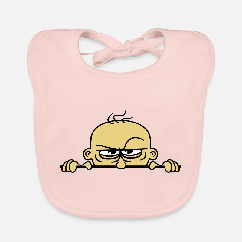 boeses face hide wall shield funny comi Organic Baby Bibs