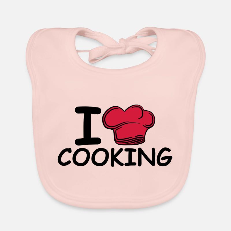 Chef exécutif toque j'aime Liebe Bavoir bio Bébé