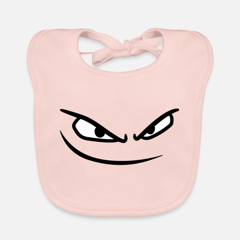 mouth face eyes eyes dangerous comic comic Organic Baby Bibs