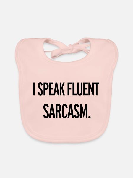 Sarcasm - Baby Bio-Lätzchen - Rose - Vorne