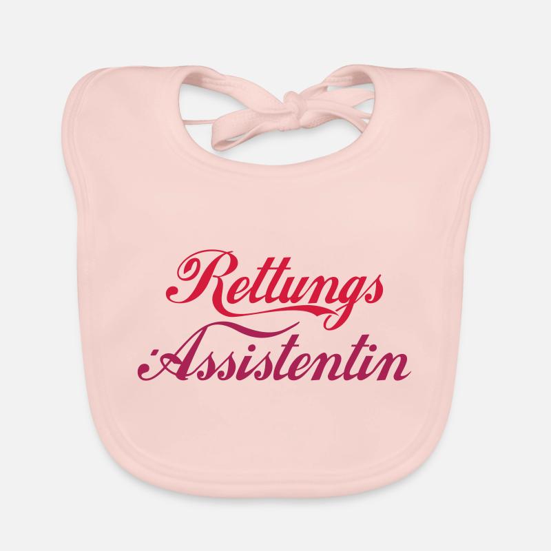 Rettungs-Assistentin mittig Baby Bio-Lätzchen