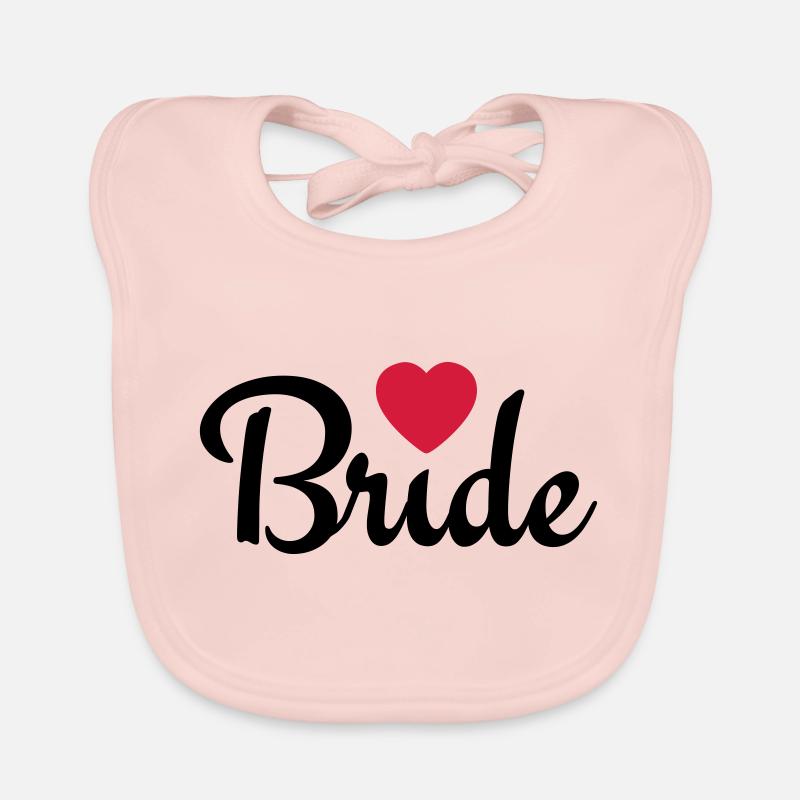 bride with heart 2c Bavoir bio Bébé