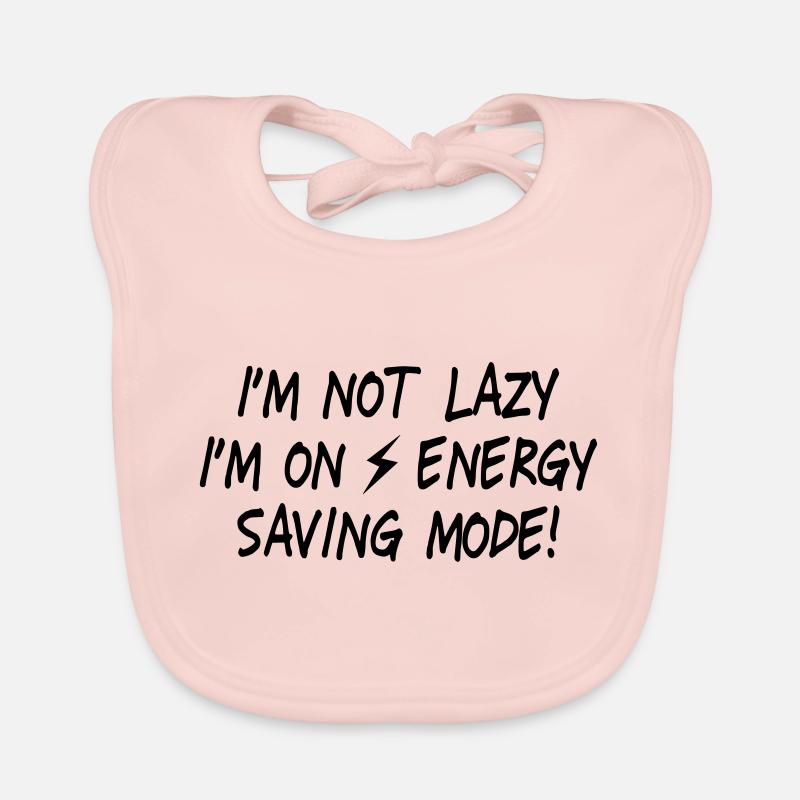 I'm not lazy, I'm on energy saving mode II Baby Bio-Lätzchen