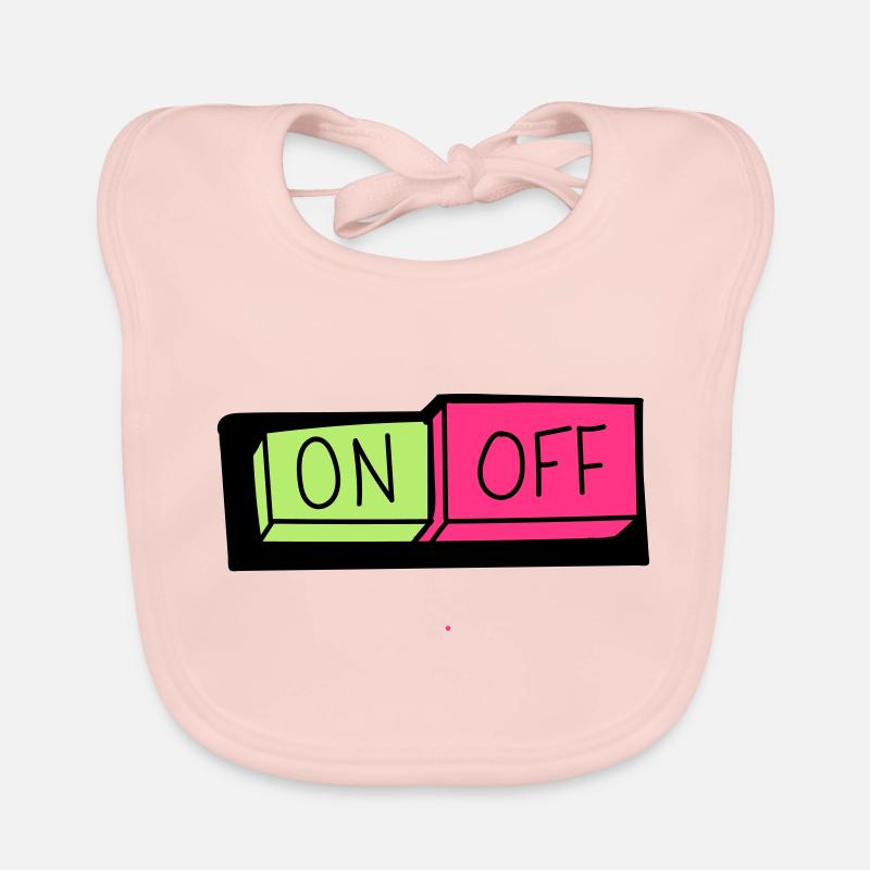 on und off button Baby Bio-Lätzchen
