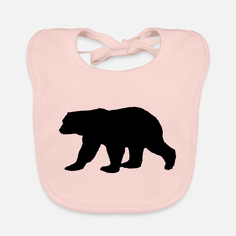 bear silhouette Baby Bio-Lätzchen