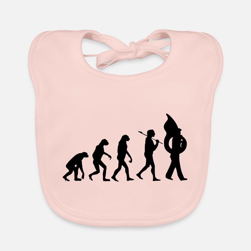Tuba Evolution fanfare drôle de Darwin Bavoir bio Bébé