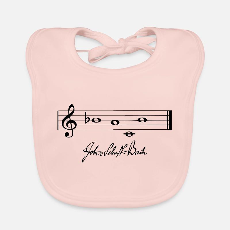 Notes de musique: «BACH» Bavoir bio Bébé