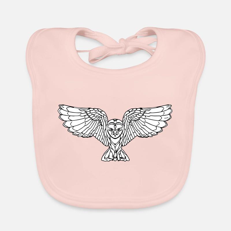 Elegante fliegende Eule Baby Bio-Lätzchen