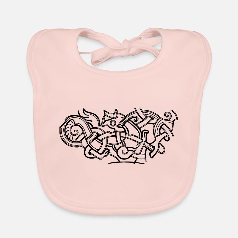 ancient celtic symbol drawing print design Organic Baby Bibs