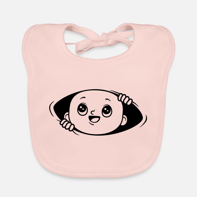 Petites écoutilles pour bébé - Bavoir bio Bébé - rose