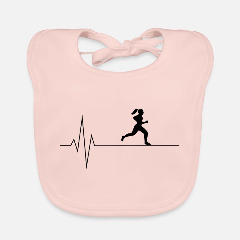 Heartbeat Runner Organic Baby Bibs