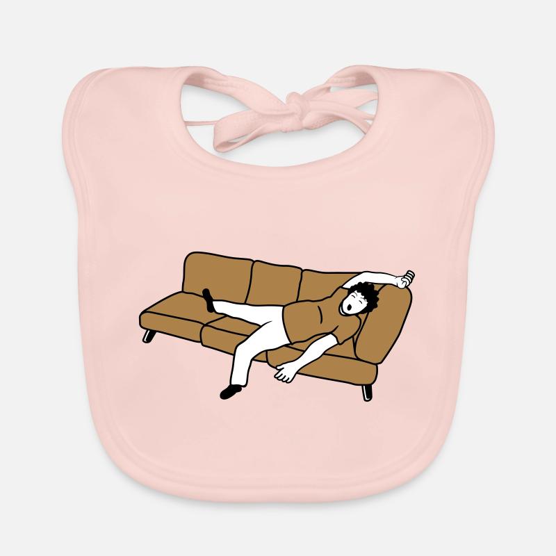 Sleeping man couch Organic Baby Bibs