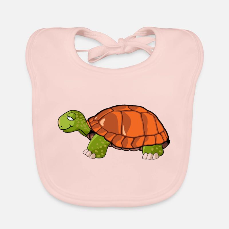 turtle drawing Organic Baby Bibs