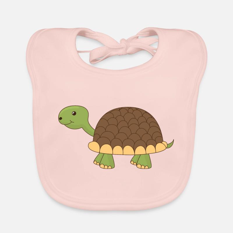 Tortue heureuse Bavoir bio Bébé