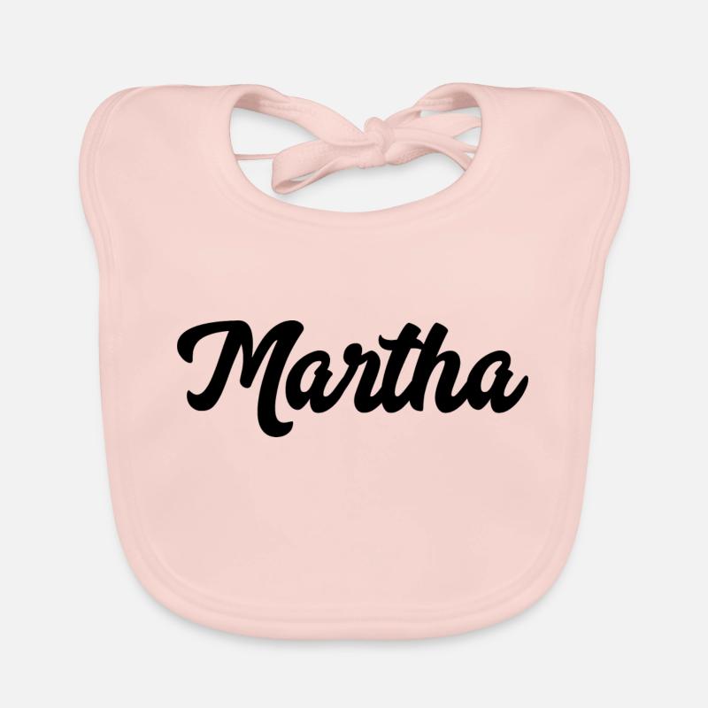 Martha benutzerdefinierte Text Geburtstagsname Baby Bio-Lätzchen