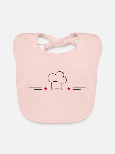 Design pour tabliers de cuisine - Bavoir bio Bébé - rose - Devant