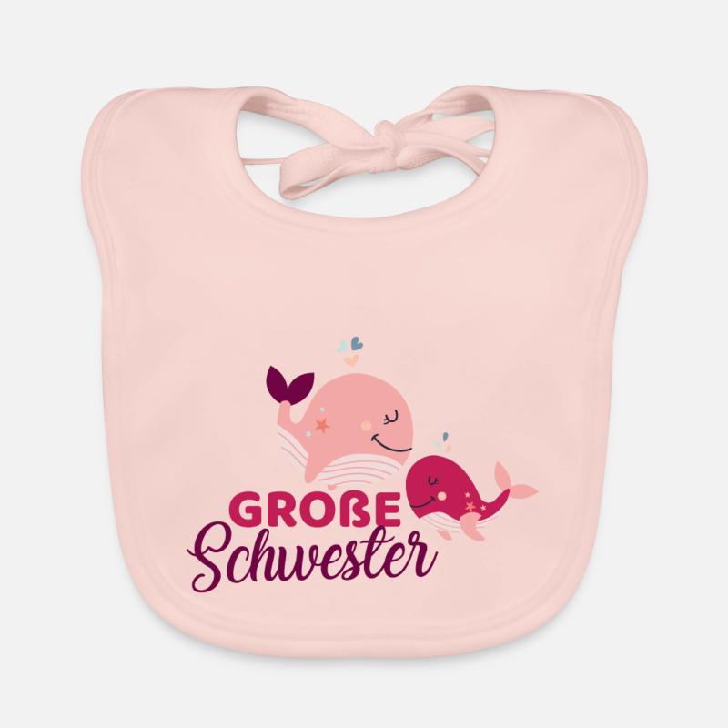 Wale - große Schwester Baby Bio-Lätzchen