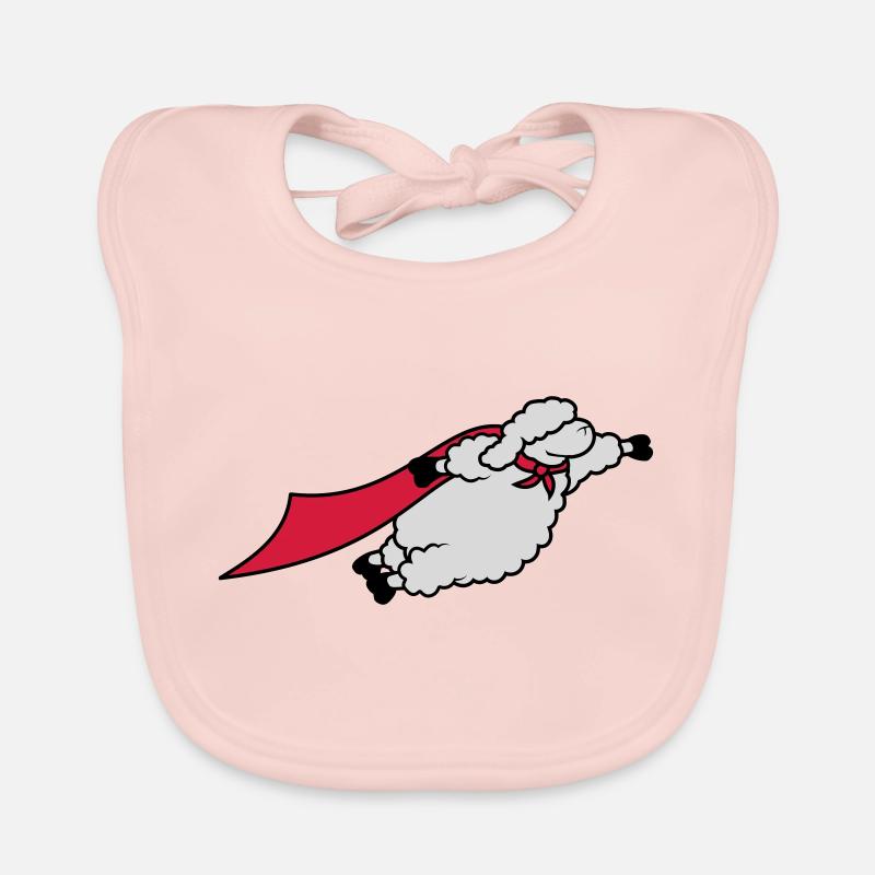 Drôle de mouton super-héros Bavoir bio Bébé