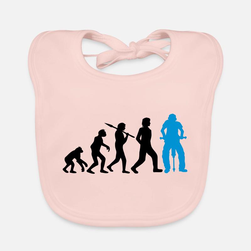 Logo Evolution Jackhammer Organic Baby Bibs
