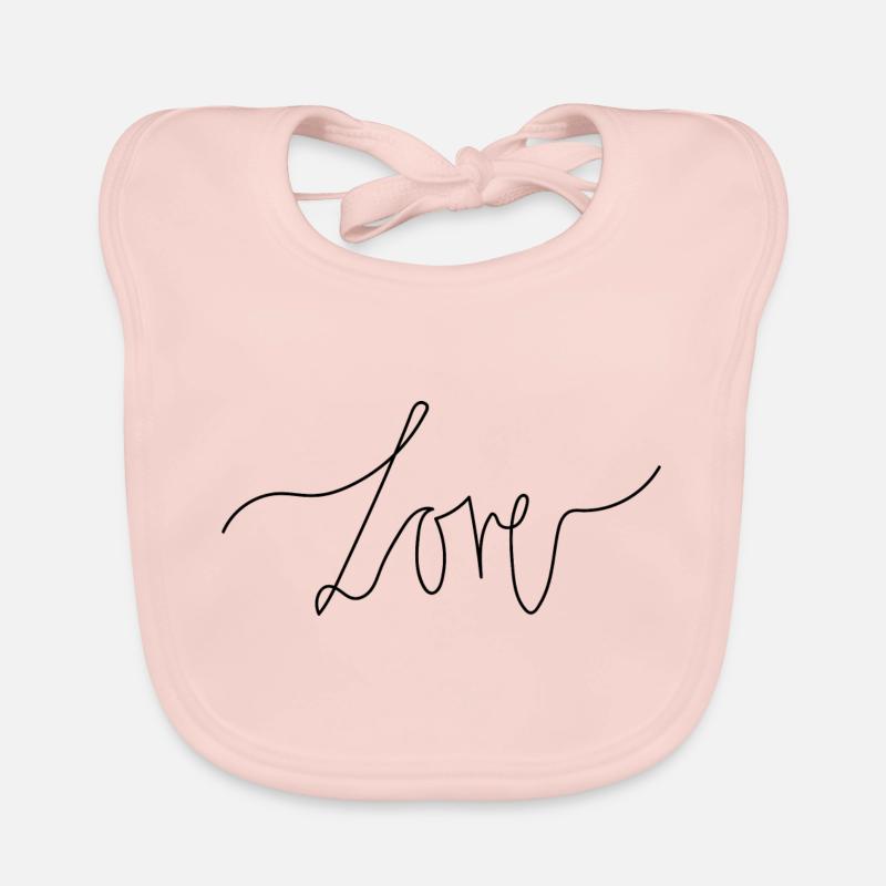 love logo, grafikshirt, trends, minimalistic,basic Baby Bio-Lätzchen