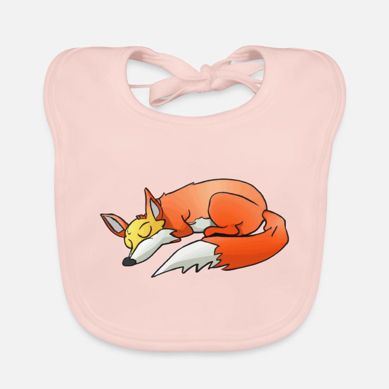 Sleeping Fox Sleeping Shirt Fox Lover Organic Baby Bibs