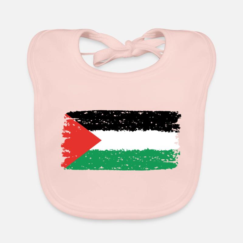 Palestine - Bavoir bio Bébé - rose