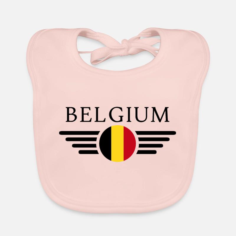 Belgique - Bavoir bio Bébé - rose