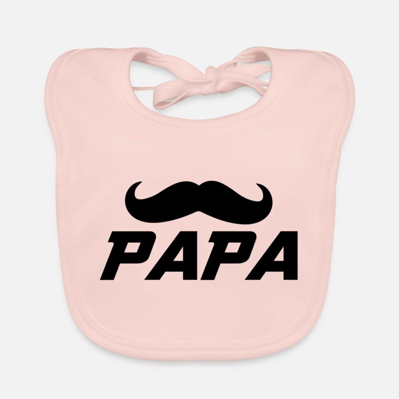 Papa et moustache Bavoir bio Bébé