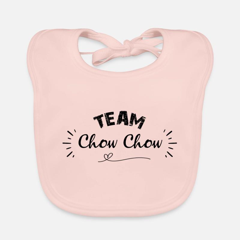 Team chow chow, idée cadeau pour ami des chiens Bavoir bio Bébé