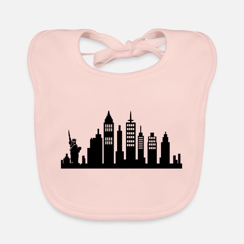 Horizon de New York Bavoir bio Bébé