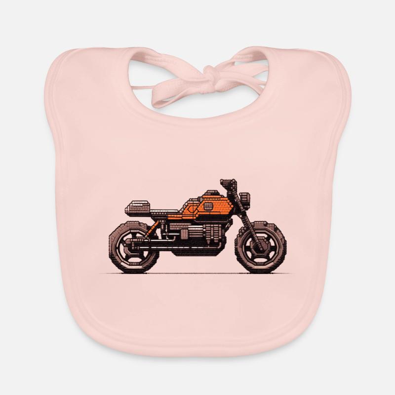 Motorcycle built for road racing as a racer Organic Baby Bibs