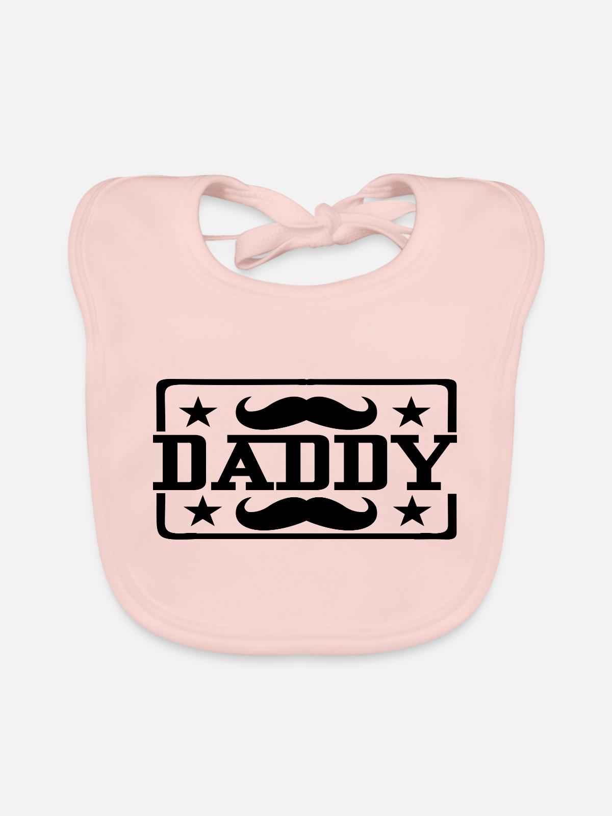 Daddy - Baby Bio-Lätzchen - Rose - Vorne